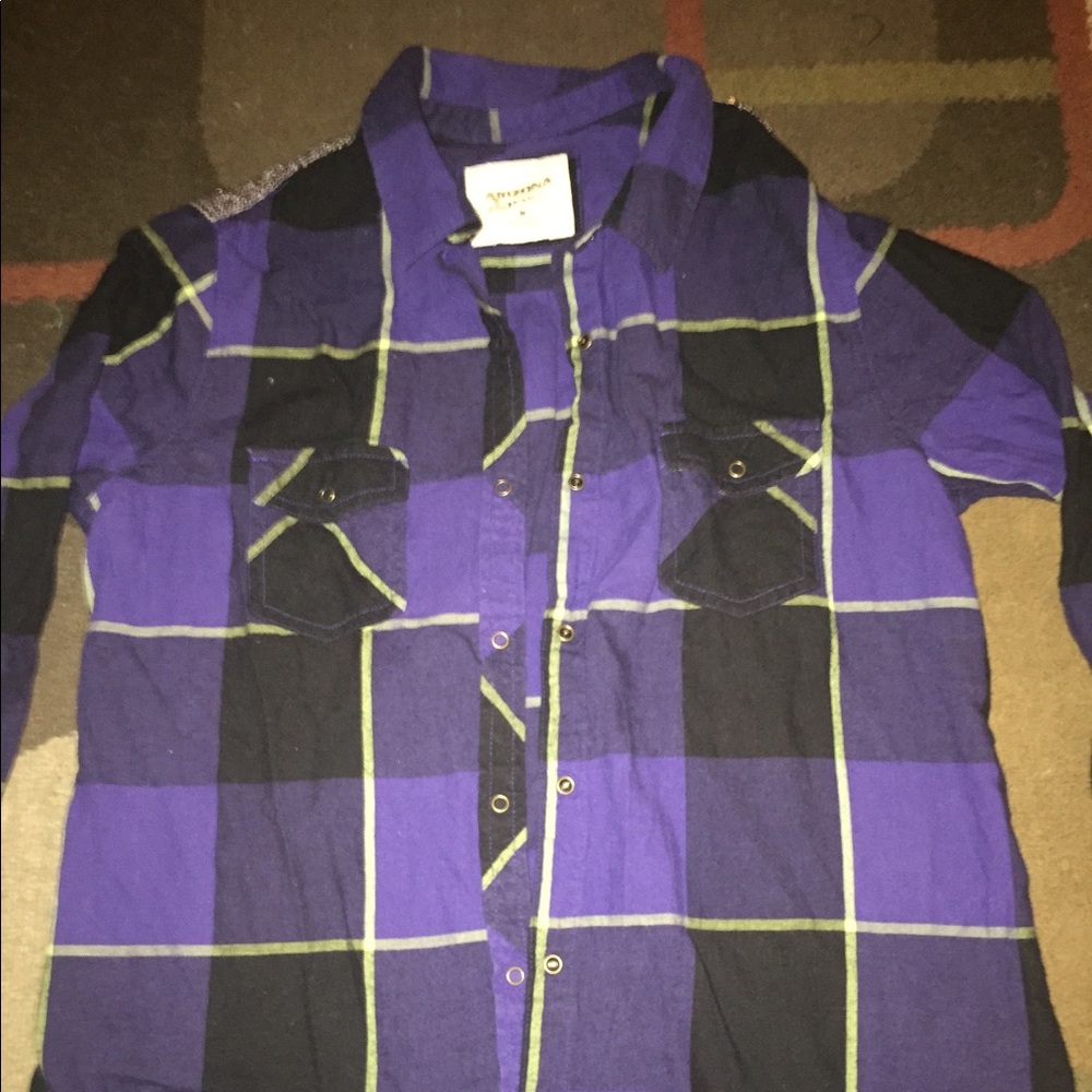 EUC Arizona Jean Co Flannel w/ sequins size medium